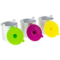 H.Koenig BO318 Juego de 3 Boles para Máquina de Helados HF180- 3 Recipientes de 1 Litro- Acero Inoxidable- Plateado…